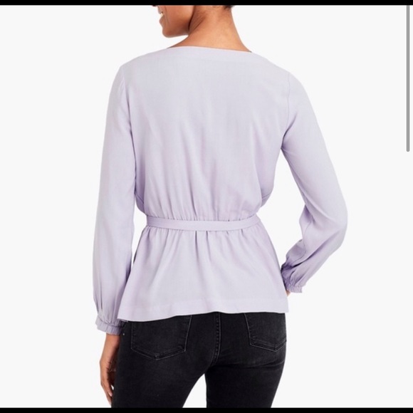 J.Crew Mercantile Violet Faux Wrap Blouse 0 - Picture 2 of 5